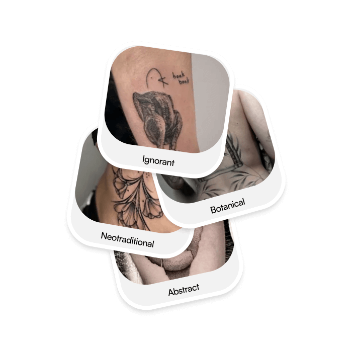 Verschiedene Tattoo Stile